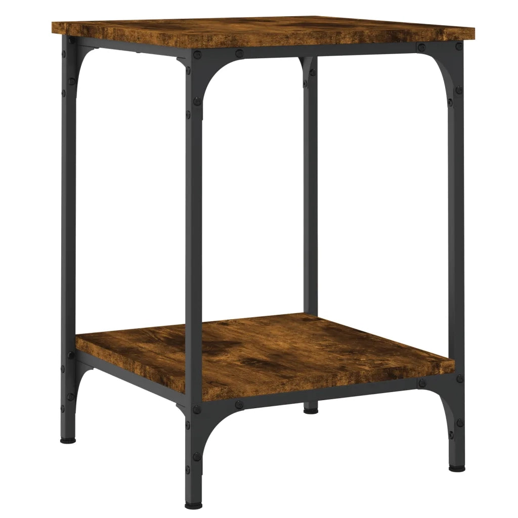 Tavolino da Salotto-Tavolino da soggiorno-Tavolo Rovere Fumo 40x40x55 cm Legno Multistrato