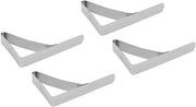 Tavolino con Tasche di Fissaggio - Acciaio Inossidabile - Antiscivolo - Feste Familiari Picnic.