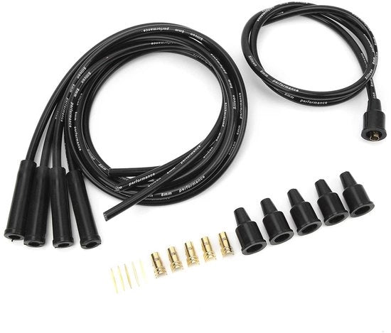 Cavo di Accensione 1 M - Elevato Rendimento - Accensione Stabile - Set di Cavi di Accensione - 4 Cilindri - Adatto per Auto Classiche - Cavo di Accensione