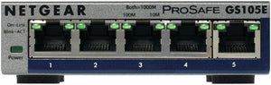 Netgear gs105e-200pes switch di rete gestito l2/l3 gigabit ethernet (10/100/1000) grigio