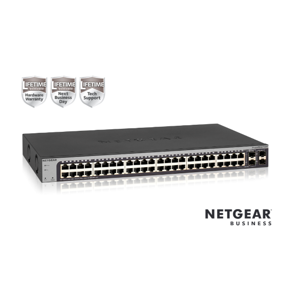 Netgear gs748tv6 gestito l2/l3/l4 gigabit ethernet (10/100/1000) nero, grigio - GS748T-600EUS