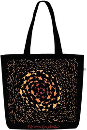 Borsa a tracolla in canvas shopper grande con tas interno per donna