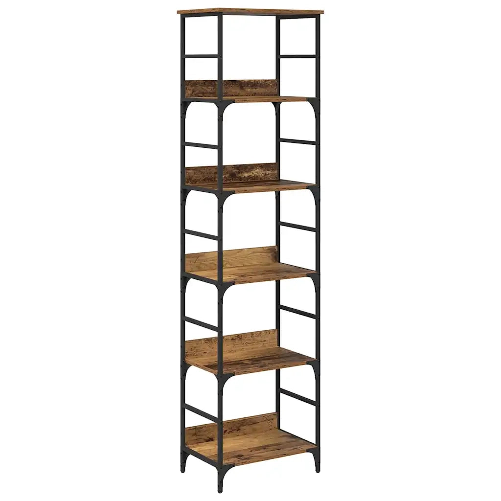 Libreria-Scaffale per Libri-Mobile di Stoccaggio Legno vecchio 50 x 33 x 188,5 cm Legno multistrato