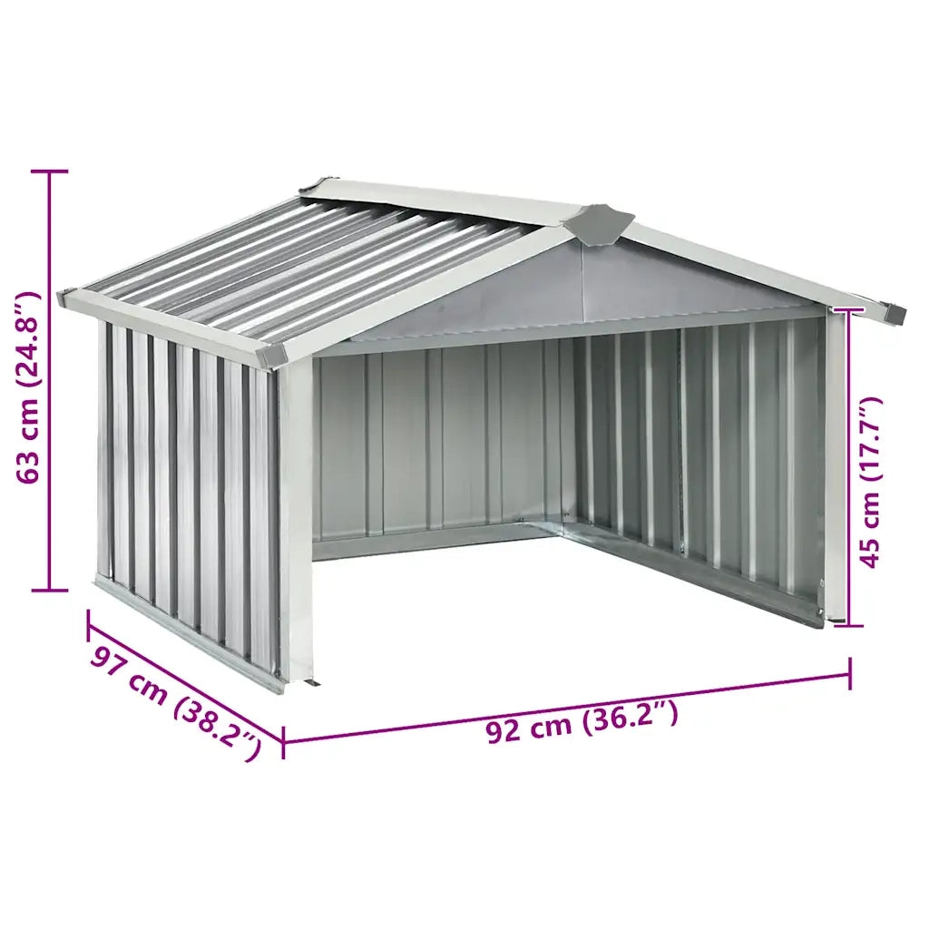 Capanno per Robot Tosaerba 92x97x63 cm Acciaio Zincato Grigio 150908