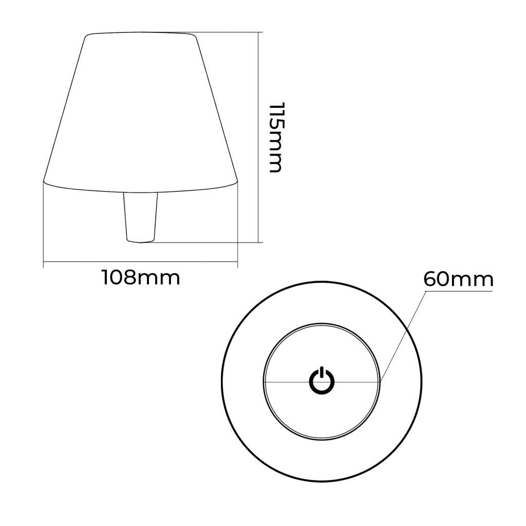 INNOVATIVA LAMPADA LED DA TAVOLO PORTATILE CON TAPPO PER BOTTIGLIA - CONTROLLO TOUCH E TEMPERATURA COLORE REGOLABILE