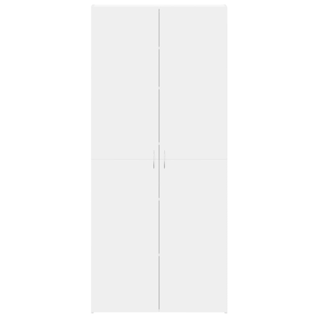 Mobile per Scarpe Bianco 80x35.5x180 cm Legno Ingegnerizzato