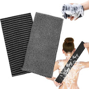 Due pezzi di spugna antibatterica per loofah, asciugamano per doccia 100 × 25 cm, peeling per asciugamano veloce per il corpo