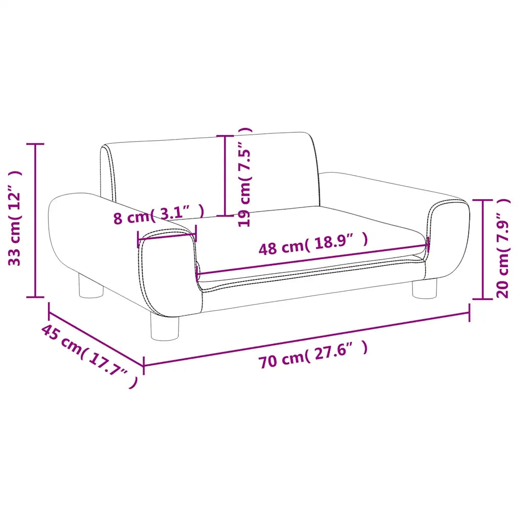 Divano per Bambini-Sofa-Divanetto Blu 70x45x33 cm in Velluto