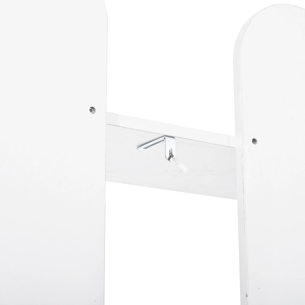 Libreria con 5 ripiani e vani centrali - per soggiorno - in truciolare - 135×25×160 cm - bianco