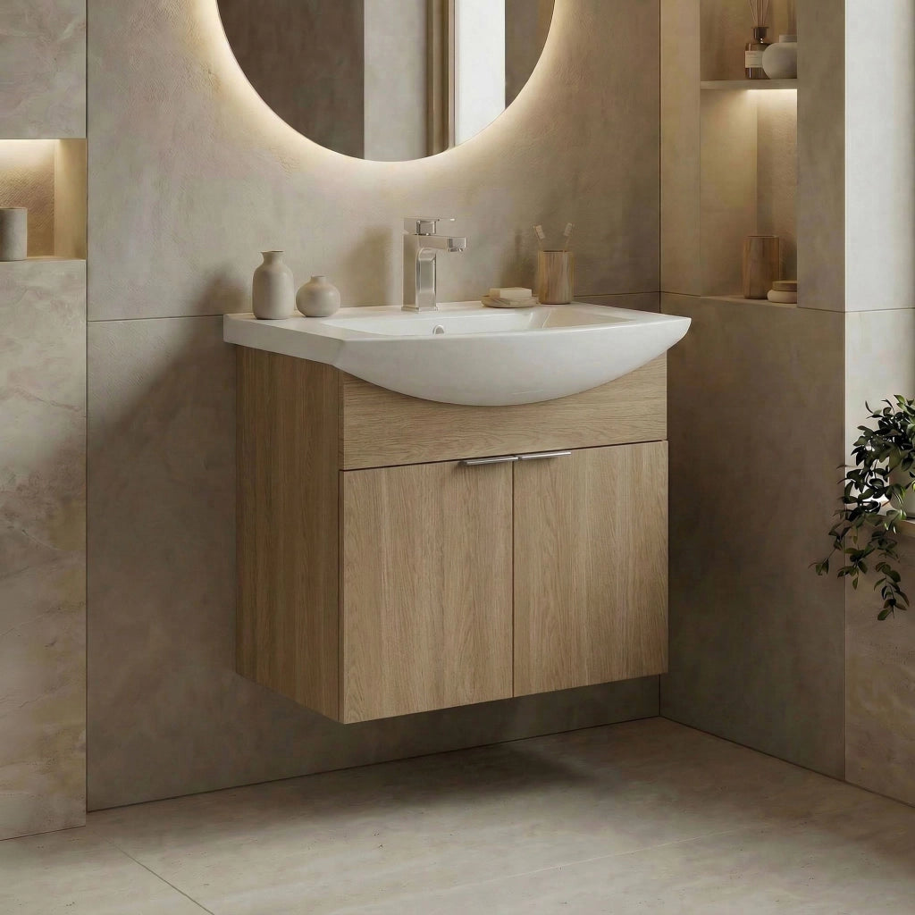 Mobile lavabo "Purus 55" - 55 x 50 x 58 cm - Rovere Sonomo