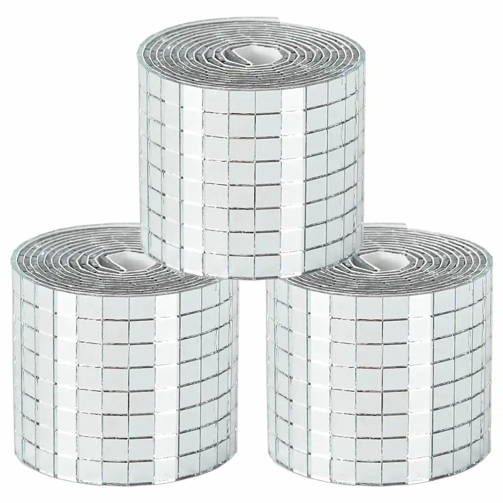 Piastrella a Mosaico con Specchio 3 pz Argento 100 x 4 cm CFW7957416