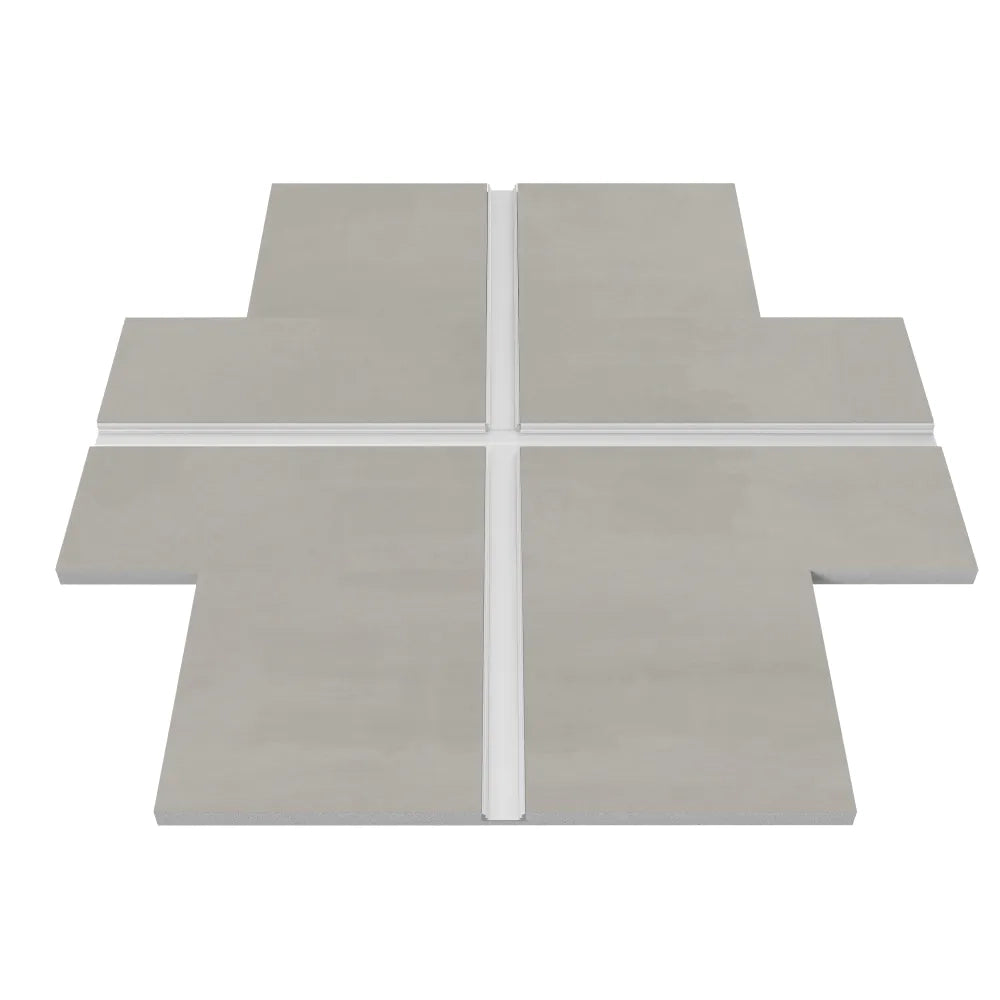 Cartongesso con profilo in alluminio integrato "X"