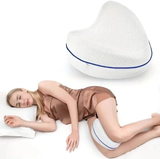 Kushion per ginocchia per sonni laterali Schiuma di memoria per ginocchia e ginocchia Cuscino di sostegno per sonni Ergonomico cuscino per sonni laterali Alleviazione del dolore calmante per ischias, bacino, ginocchia