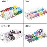 Organizzatore per cucina e dispensa - ideale per tè, caffè, spezie e altri alimenti - pratico/ plastico/ con maniglie/ con 8 contenitori.