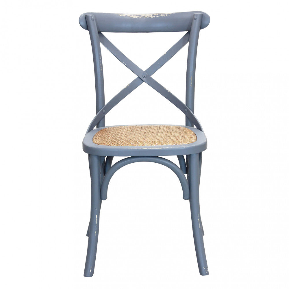 Sedia Cross 46x42x87 cm  in Legno Grigio