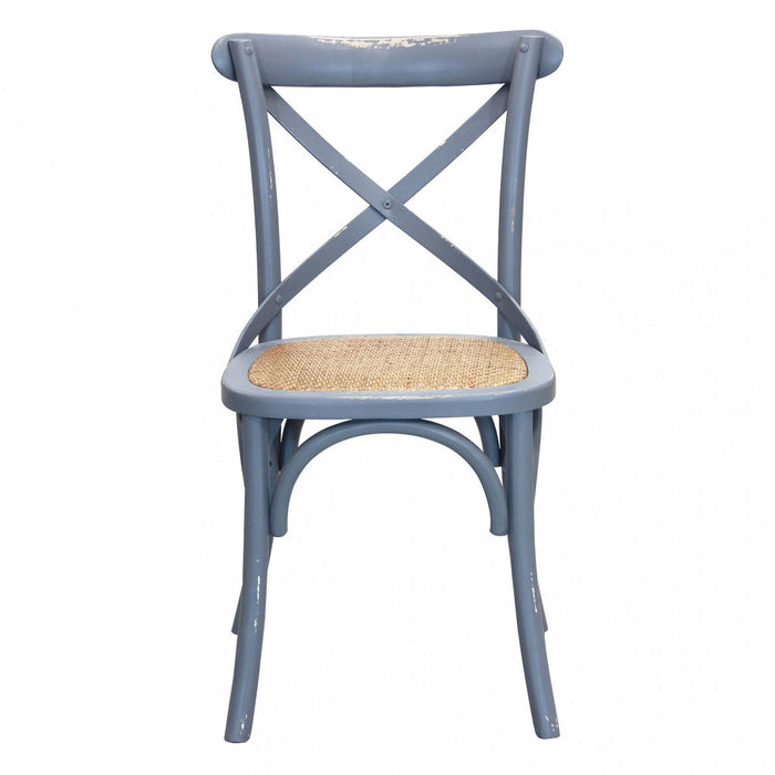 Sedia Cross 46x42x87 cm  in Legno Grigio