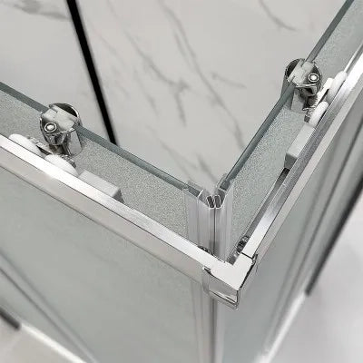 Box doccia angolare 70x70 cm doppio scorrevole vetro stampato  Tay