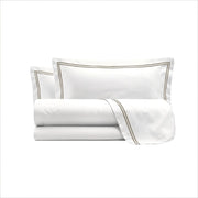Set Lenzuola Sopra Sotto e Federe Matrimoniale Maxi 180x200 cm Linea Venere in Raso di Cotone Tortora