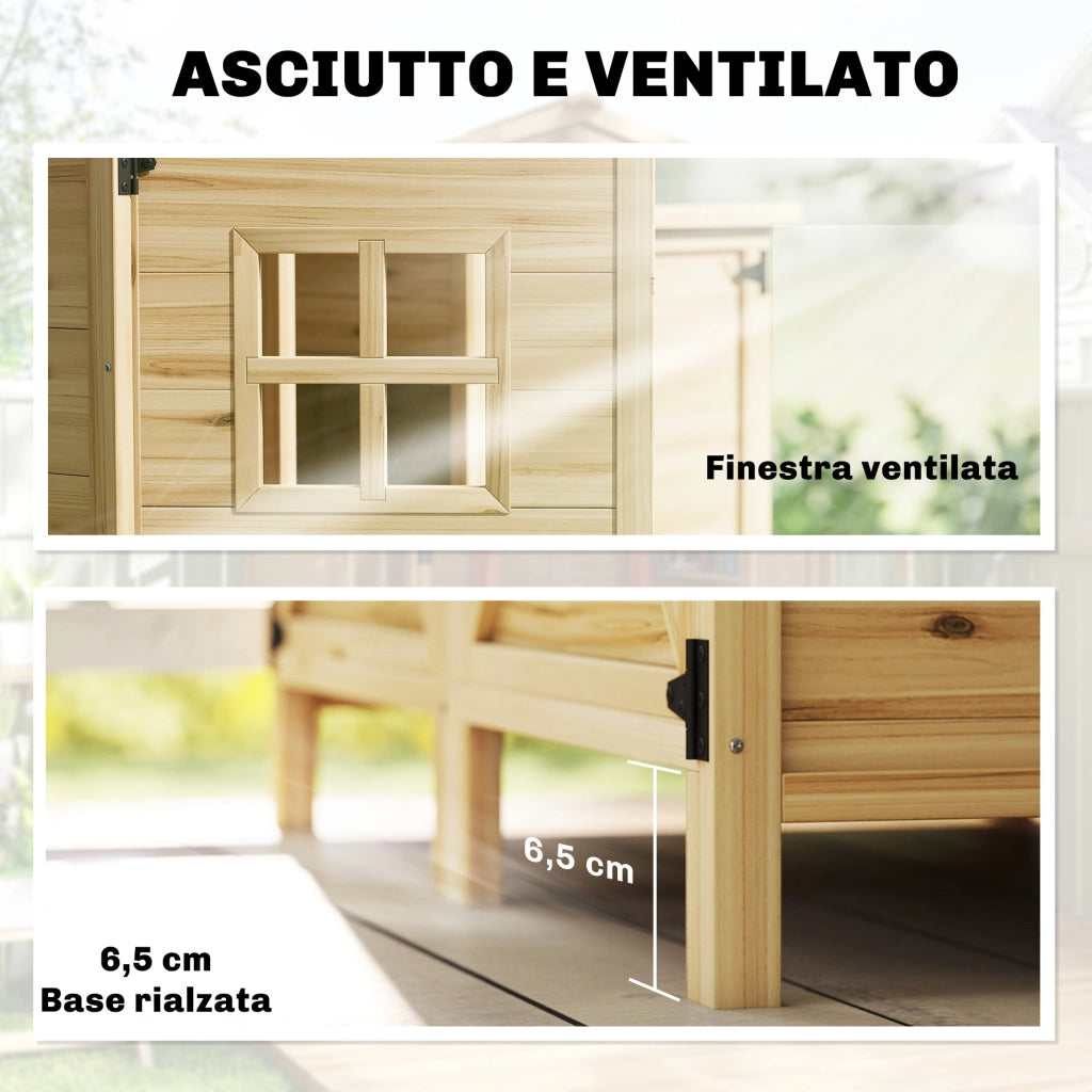 Capanno da Giardino 2 Zone ¨C zephmum ¨C Legno di Abete 106x57x167 cm