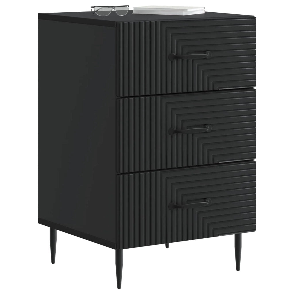 Armadio da Notte Nero 43 x 41 x 66,5 cm Legno ingegnerizzato 894786