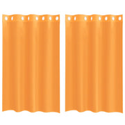 Tende in Voile con Occhielli 2 pz Arancio 140x175 cm