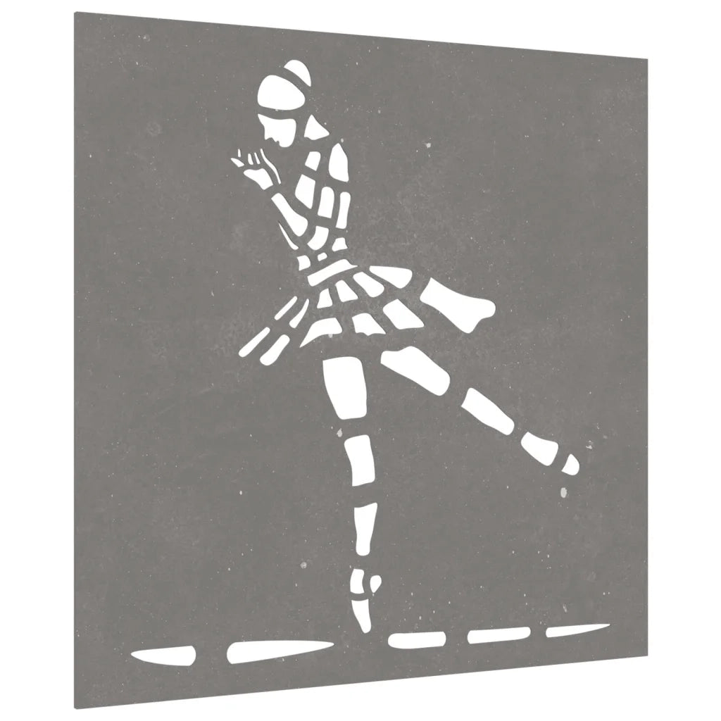 Decorazione Muro Giardino 55x55 cm Ballerina in Acciaio Cortencod mxl 130668