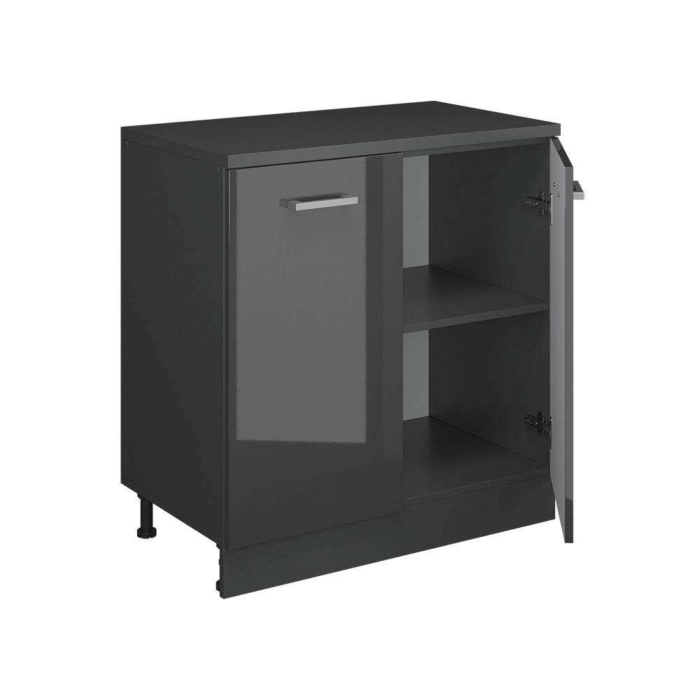 Mobile per mansarda Rion Antracite lucido/Antracite 80 x 83.8 cm senza inclinazione con 2 ante Vicco
