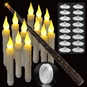 Candele Galleggianti - Dripping Candles - Comando a Distanza per Stafette Magiche - LED - Senza Fiamma - Festa