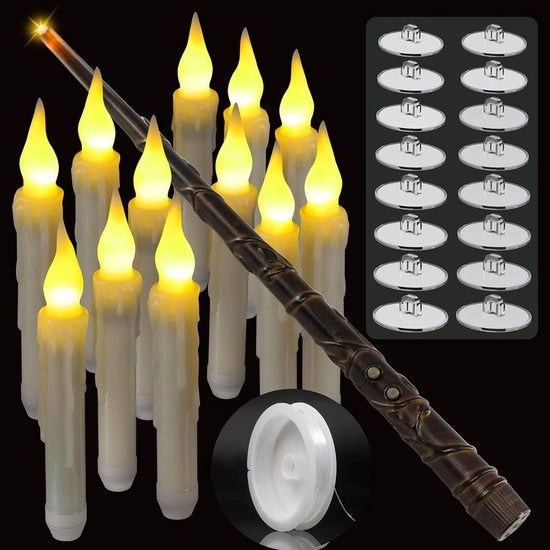 Candele Galleggianti - Dripping Candles - Comando a Distanza per Stafette Magiche - LED - Senza Fiamma - Festa