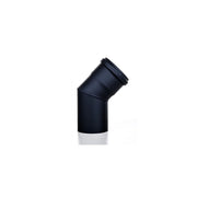 Gomito a 45° linea pellet in acciaio nero diametro 100 tubo per fumi curva