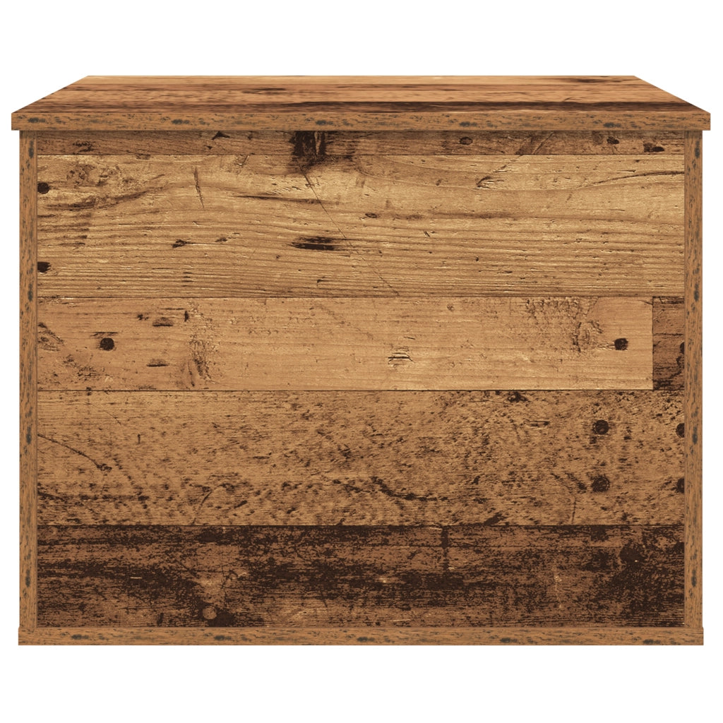 Cassa di stoccaggio  con coperchio in legno vecchio 60x42x46 cm in legno ingegnerizzato