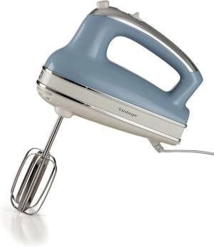Ariete 1548 sbattitore vintage, 450w, 5 velocità, funzione turbo, 2 fruste, celeste - 8003705123212