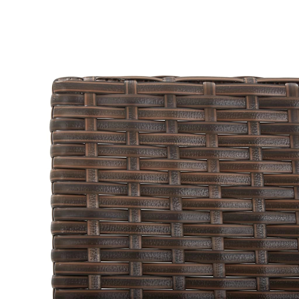 Panca da giardino mobili da esterno per patio mobili da terrazza con cuscini 176 cm resina intrecciata marrone 02_0011593