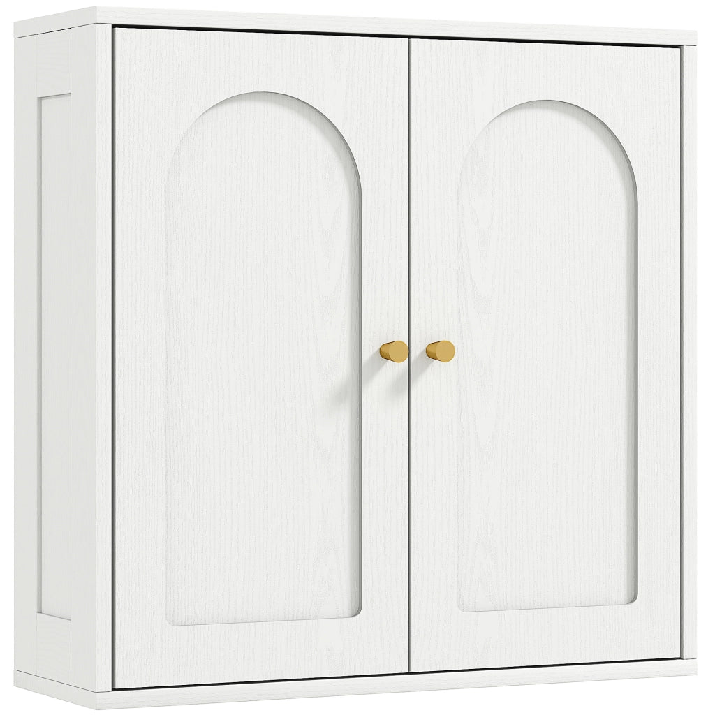 Armadio a muro bagno ¨C zephmum ¨C bianco dorato 60x20x60 cm