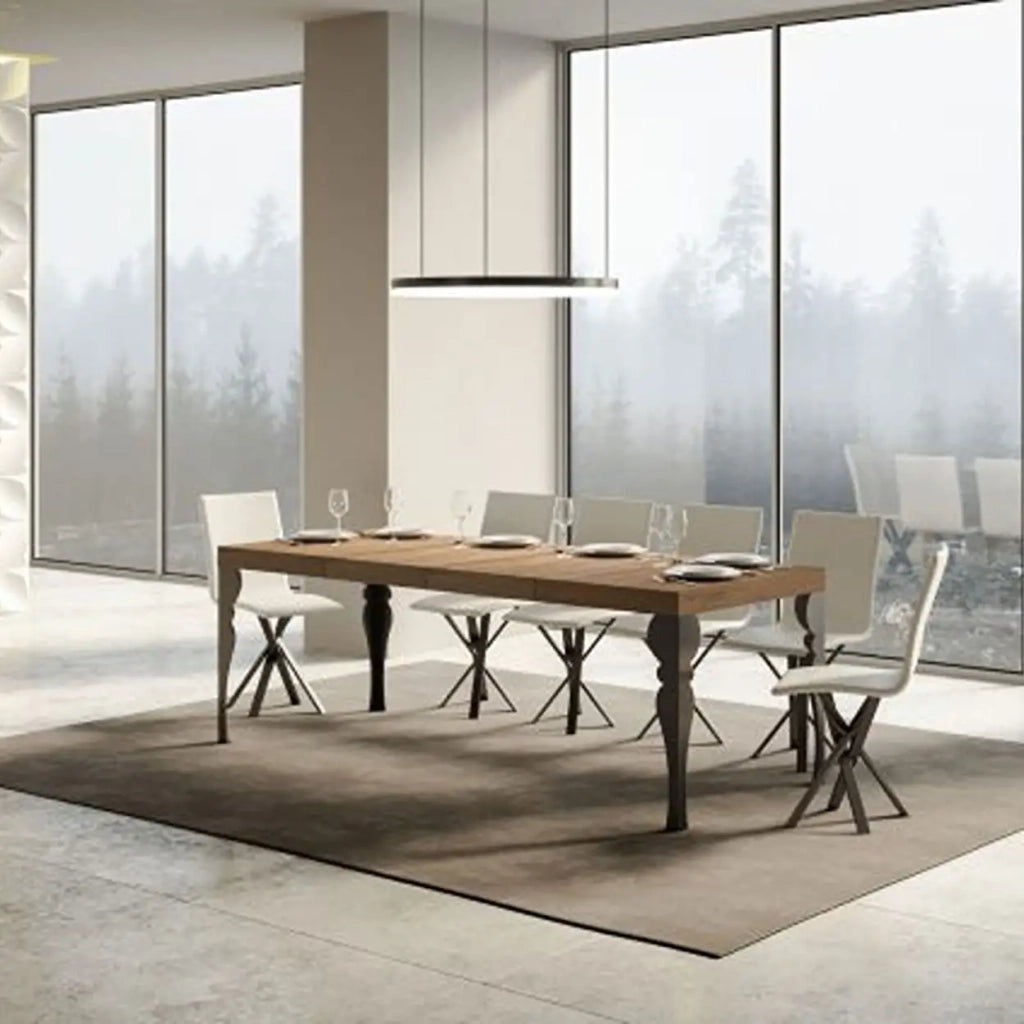 Tavolo allungabile 160/420x90 cm Paxon Premium colore quercia natura gambe antracite