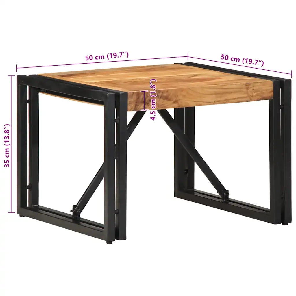 Tavolino da CaffÃ¨ 50x50x35 cm Legno Massello di Acacia