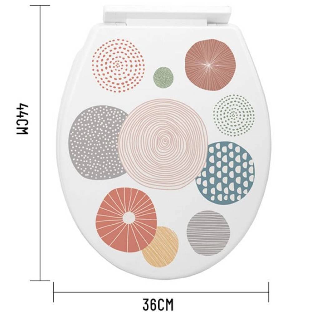 Trade Shop - Copriwater Universale In Plastica Super Resistente 44x36cm Decorazione Artistico -