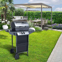 Barbecue a Gas 2,9 kw Alabama Superficie di Cottura in Pietra Lavica Nero