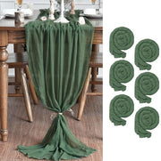 Set di 6 teli di cheesecloth forest green, dimensioni 80x300 cm, decorazione per tavola da cucina, decorazione interna, per vacanze, matrimoni, feste, decorazioni per compleanni