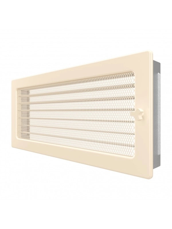 Griglia di ventilazione per camino 17x37  crema con tapparelle avvolgibili