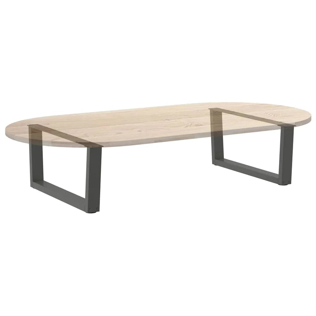 Set di 2 gambe per tavolino da caffè dal design moderno a forma di V per personalizzare un tavolo da 70 x 30 x 31 cm in acciaio antracite 02_0056906