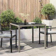 Tavolo da Giardino Grigio 90 x 90 x 75 cm polyrattan 362534