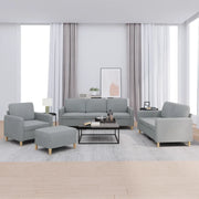 Set di Divani 4 pz con Cuscini Grigio Chiaro in Tessuto 3202062