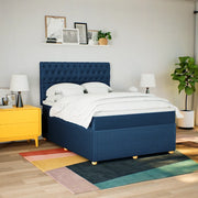 Giroletto a Molle con Materasso Blu 160x200 cm in Tessuto 3294420