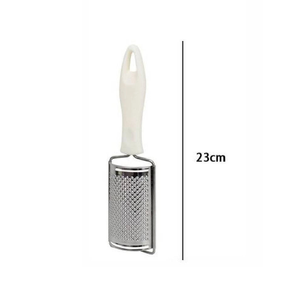 Trade Shop - Grattugia Curva Manuale Gratta Formaggi Scorza 23cm Manico Plastica Cucina 66167 -