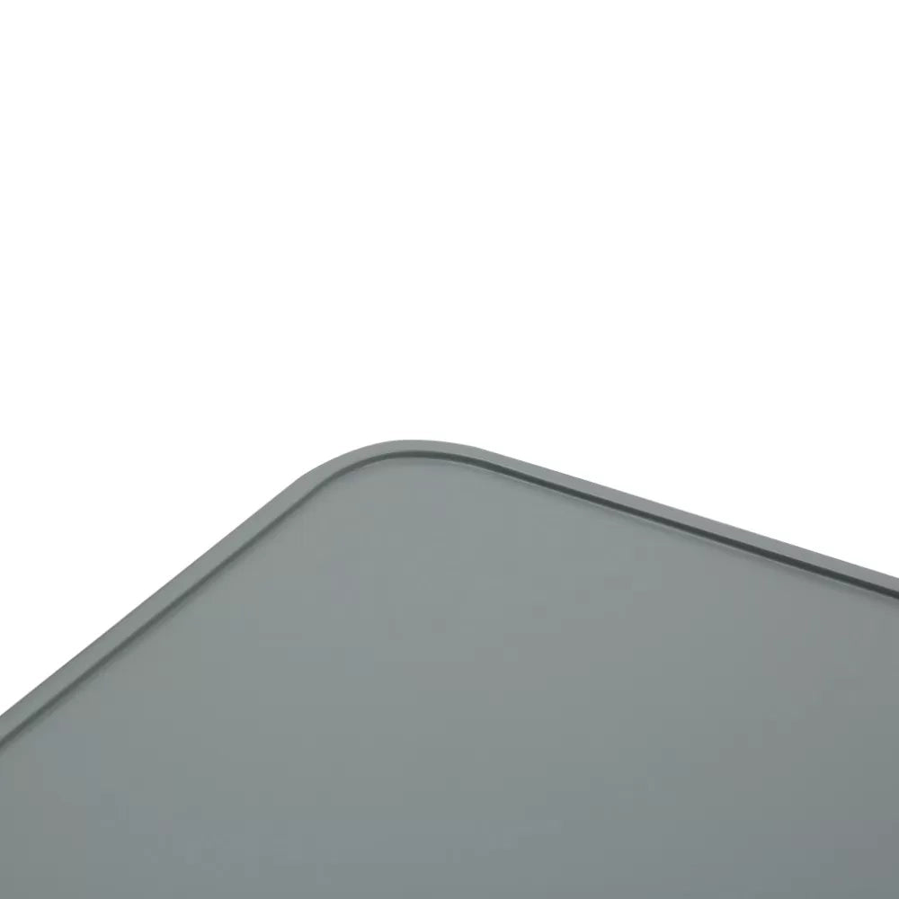 Tavolino contemporaneo legno paglia grigio shabby 100x50x43 - Mobili 2G
