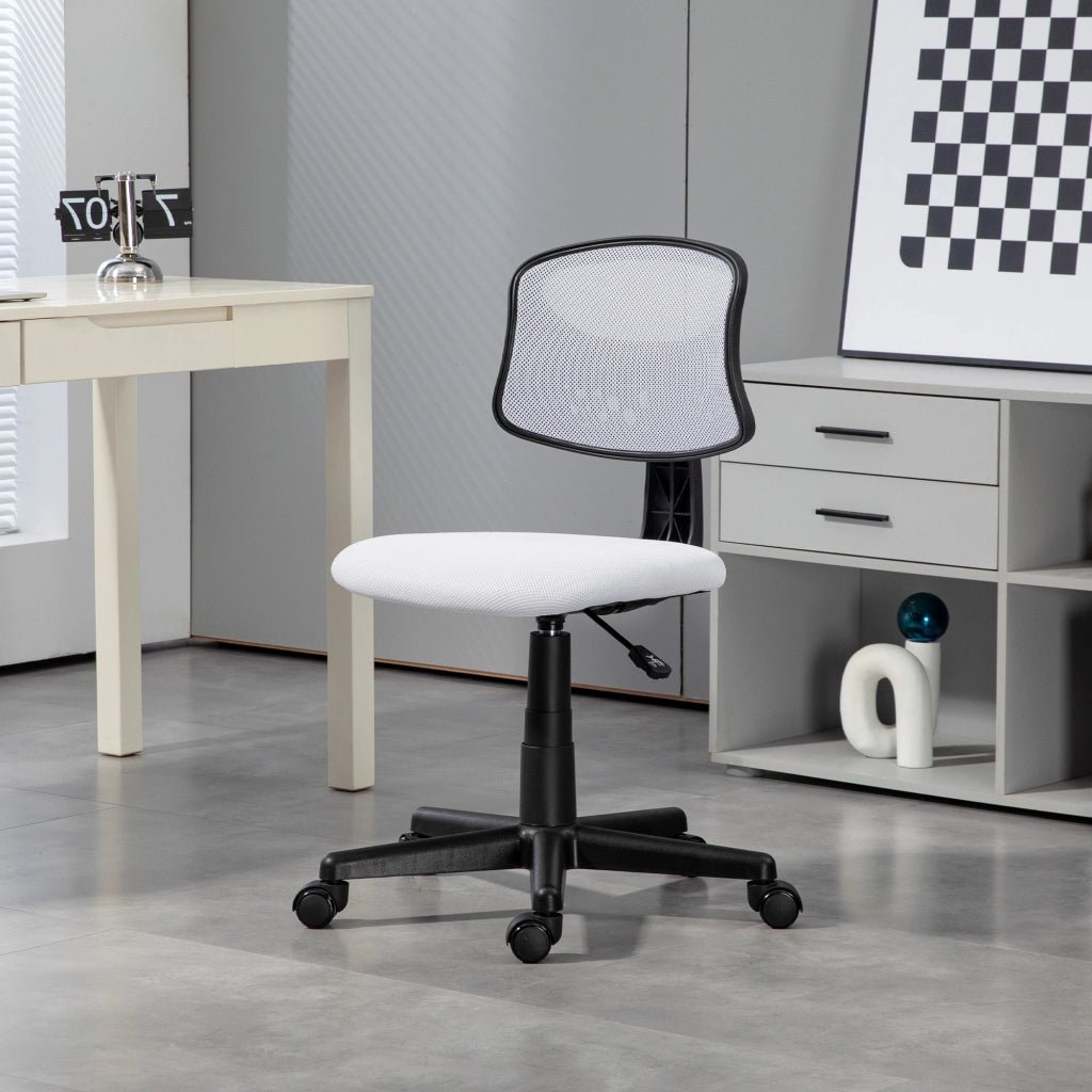 Sedia da ufficio girevole con schienale in rete ¨C zephmum ¨C bianco