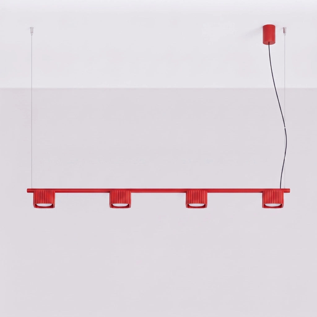 Lampadario RIFF 4 rosso Gx53