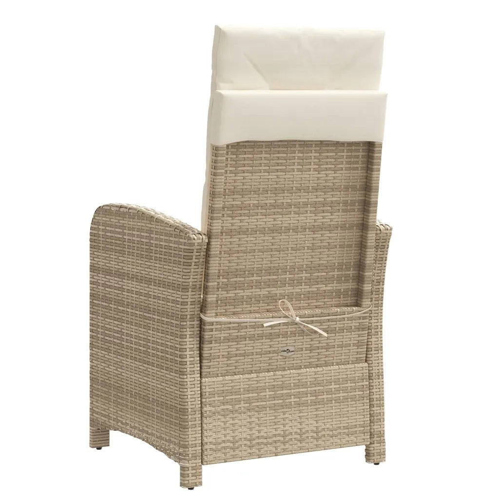 Sedie da Giardino Reclinabili 2 pz con Poggiapiedi Polyrattan 365196