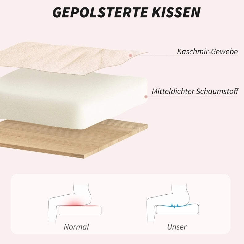 Sedia da ufficio ergonomica in poliestere, bianco crema